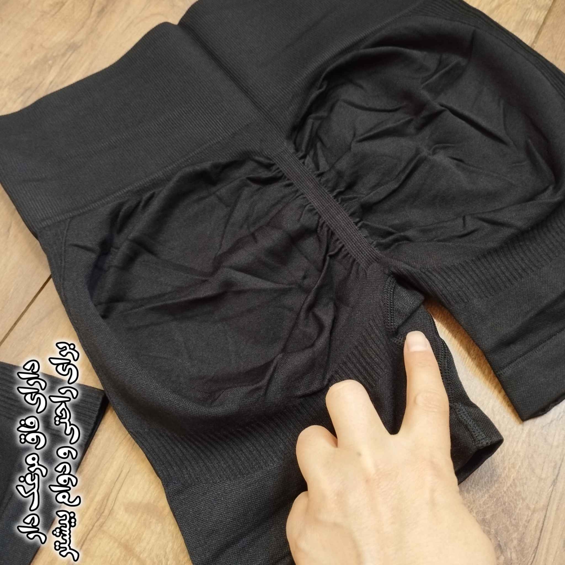  شلوارک ( شورتک ) ورزشی سیملس پشت کش مشکی 